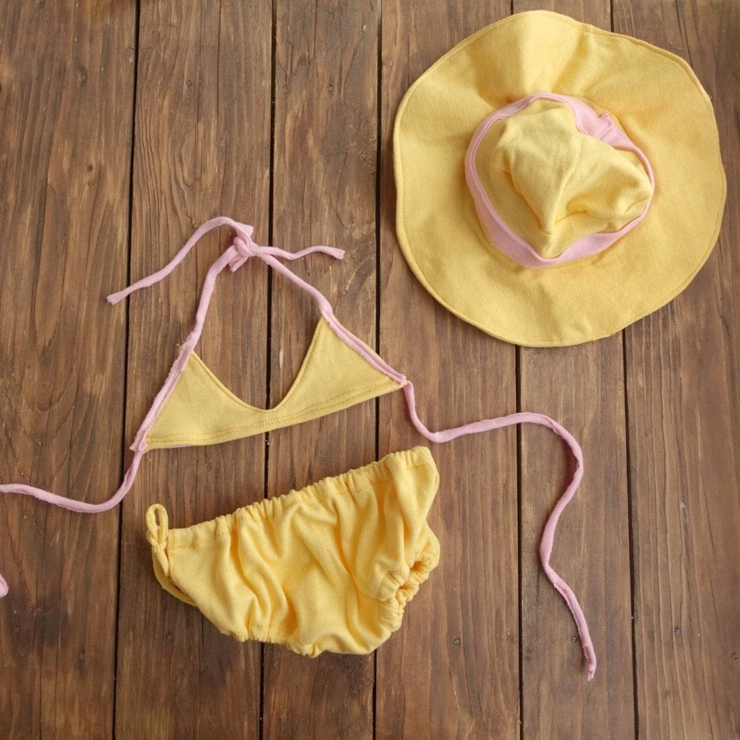 Yellow Beach outfit 9-12m