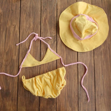 Load image into Gallery viewer, Yellow Beach outfit 3-6m
