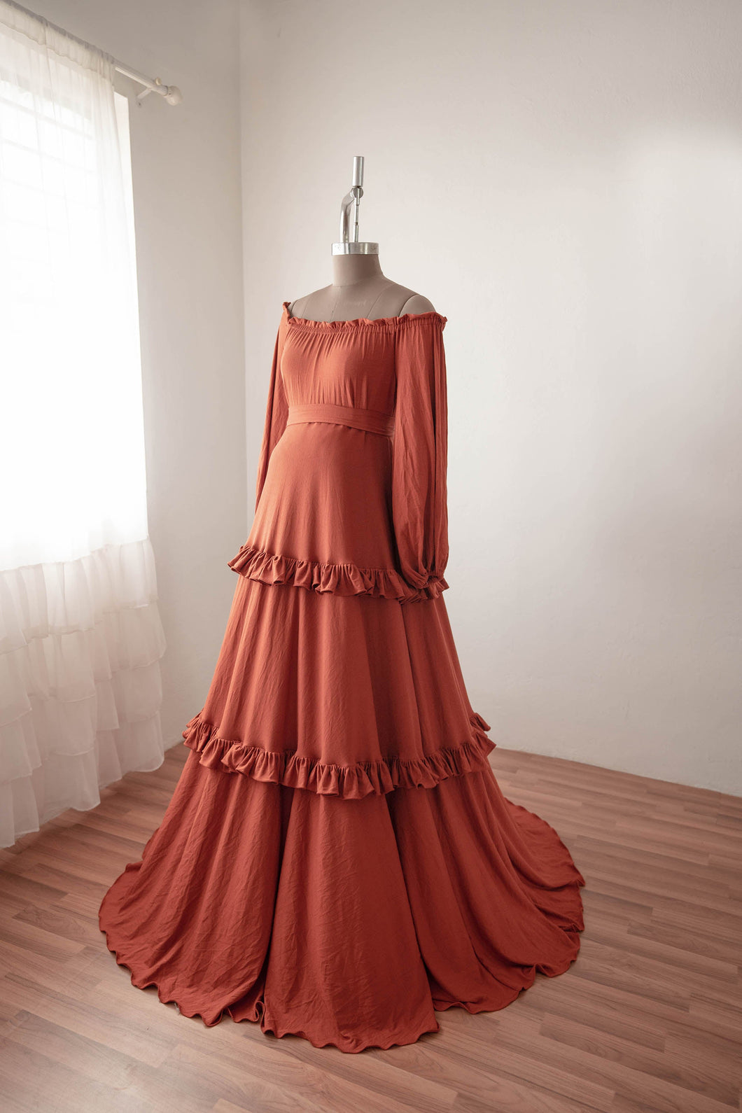 Lorette gown - Rust L-XL