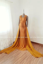 Load image into Gallery viewer, Mustard Convertible gown M-XL
